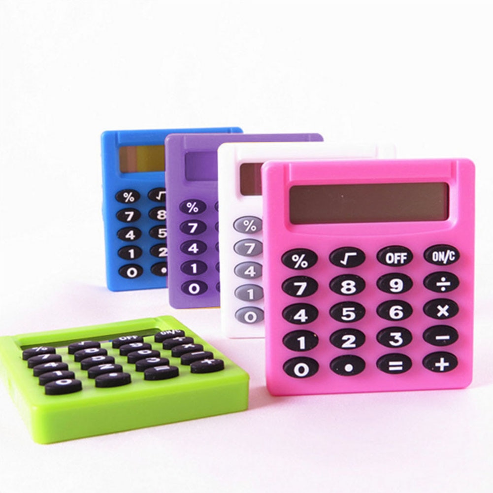 Student Mini Electronic Calculator Candy Color Calculating Office Supplies