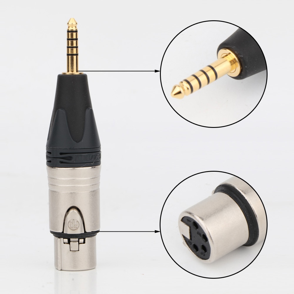 HIFI NEUTRIK 4 Pin XLR to 4.4mm Pentaconn Adapter Male to Female Angle