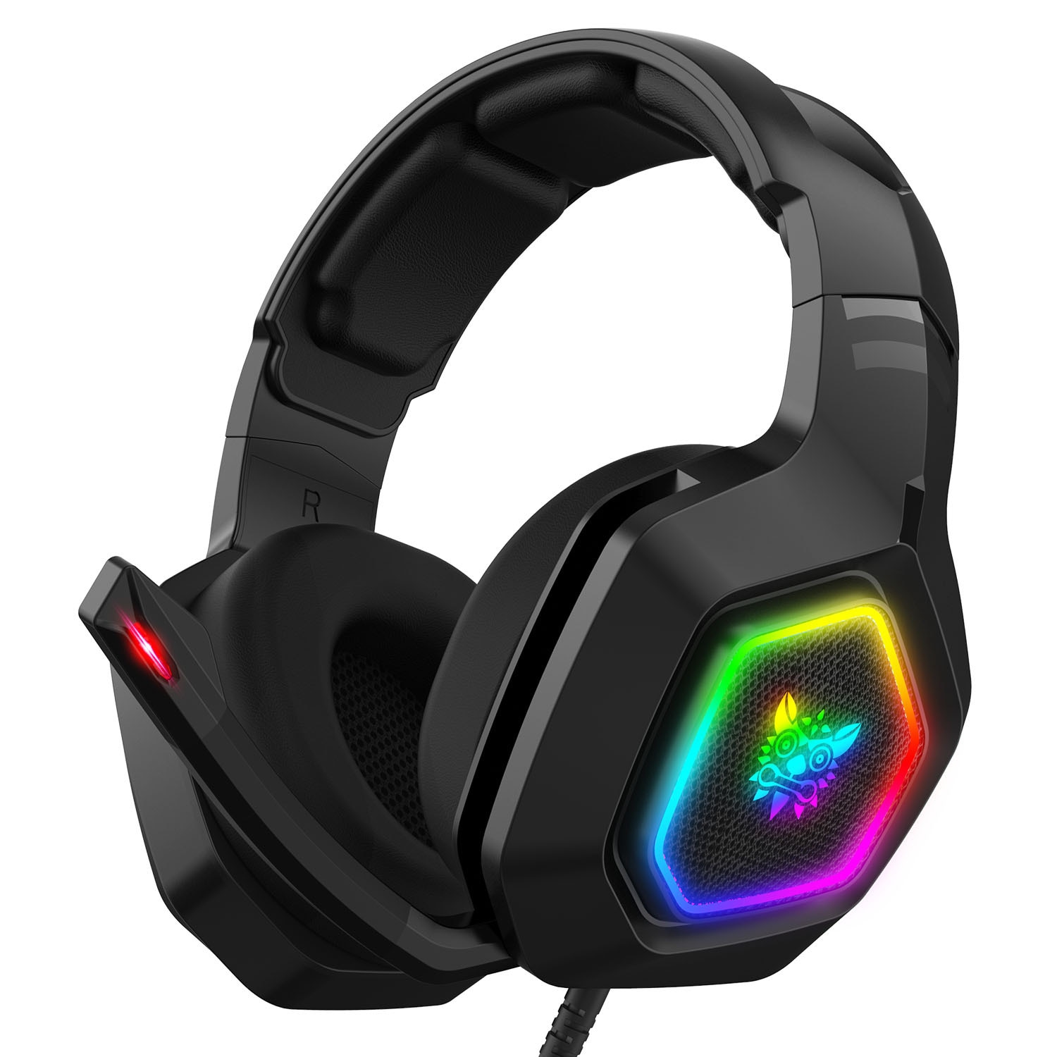 ONIKUMA K10 3.5mm Game Headset 3D Stereo Wired gaming Headphones RGB Over Ear With mic for Laptop computer gamer: Default Title