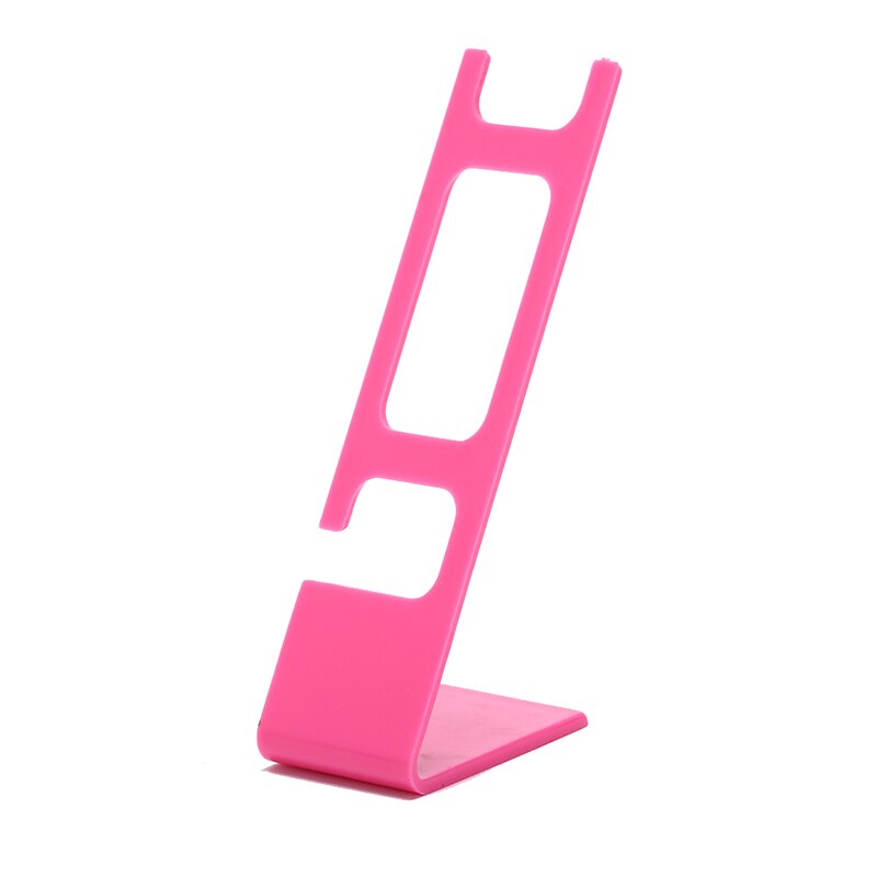 de estante de plástico, estante de exhibición General, caja de almacenamiento portátil para reloj, caja de soporte para presentación de joyería: Pink