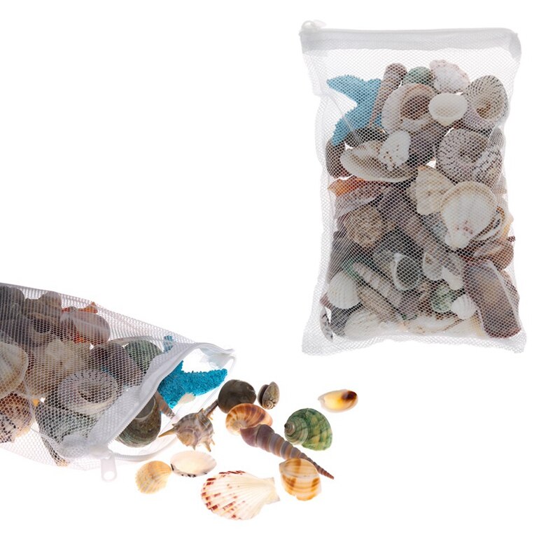Polyester filtre maille filet sac Aquarium Aquarium étang médias fermeture éclair blanc 20x15 Cm