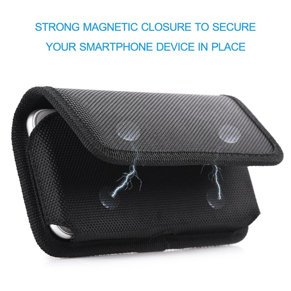 Phone Pouch Case Waist Bag Magnetic Holster Belt Clip Cover Case 4.7/5.5” Universal for iPhone XS X, 6/6s Plus, 7 Plus, 8 Plus