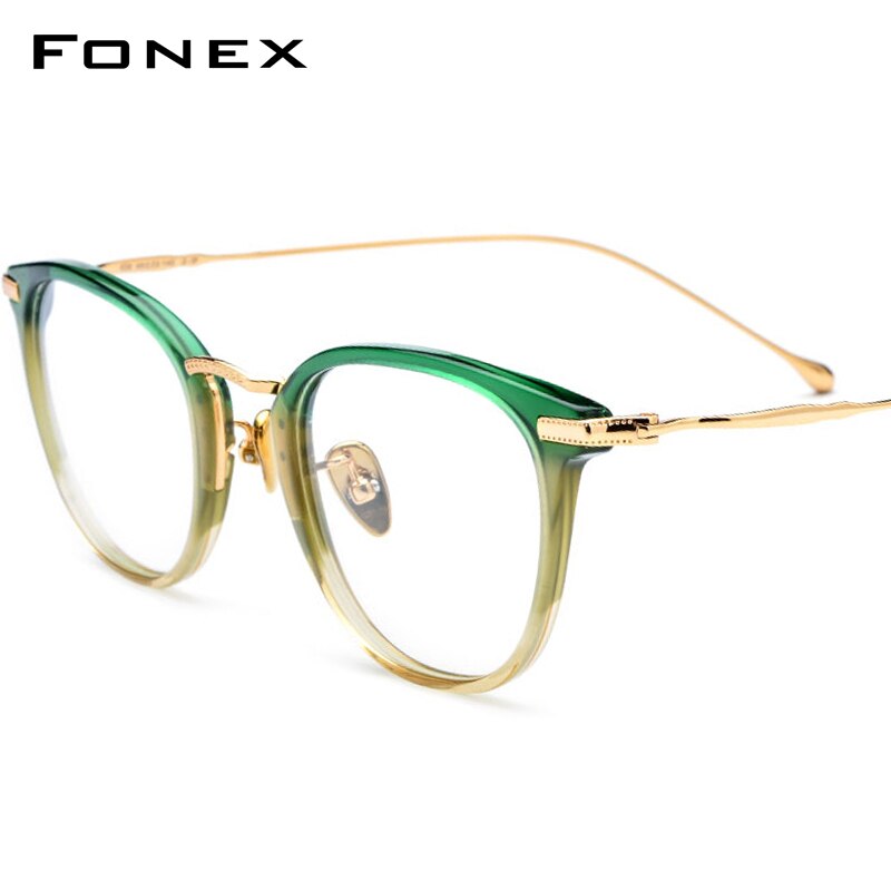 Montura de gafas ópticas de titanio puro B para hombres, gafas graduadas cuadradas Vintage para mujeres, gafas de miopía redondas Retro, gafas 839