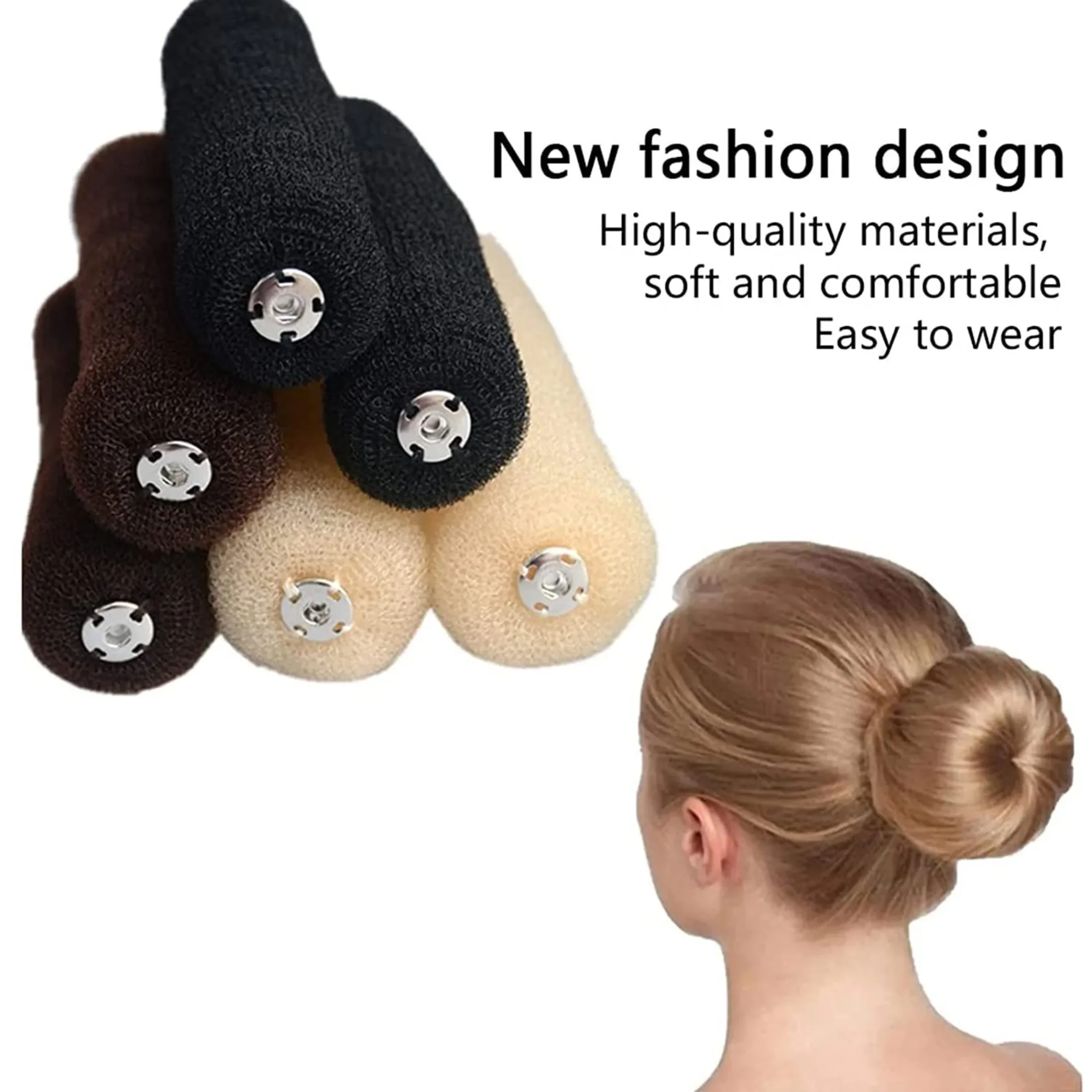 Criador de coque de cabelo para meninas e mulheres, Magic Foam Sponge, Easy Big Ring, Hair Styling Tools, Acessórios para penteado, Donut Fashion