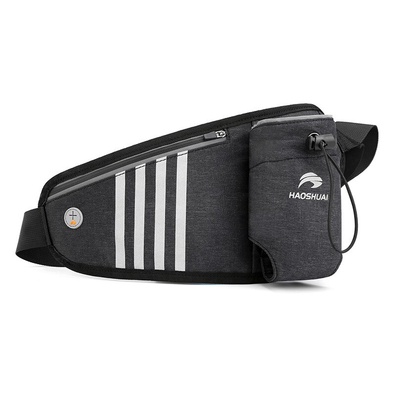 draussen bergsteigen wasser flasche taschen multi-funktion läuft praktisch tasche persönliche brust tasche freizeit wasserdichte tasche: Schwarz