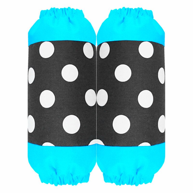Lovely Apron For Women Kitchen Cooking Work Clothes Polka Dot Princess Bowknot Waterproof Oilproof: sleeves-blue