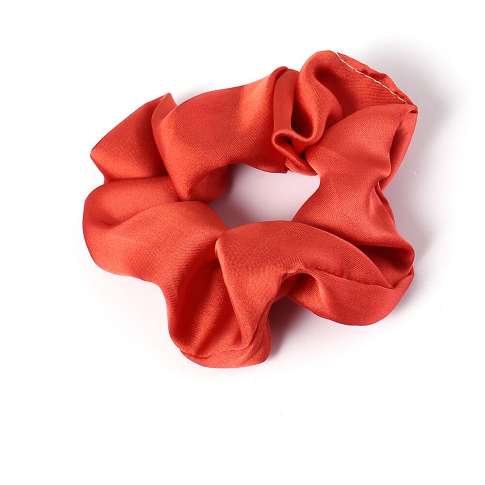 Reb kvinde perle hår slips perler piger scrunchies gummibånd hestehale holdere hår tilbehør elastisk hårbånd: Rød