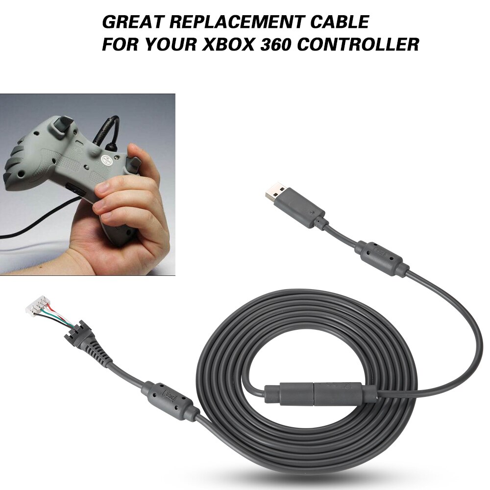 Usb 5Pin Gamepad Kabel Vervanging Draad Met Breakaway Adapter Voor Xbox 360 Bedrade Controller Accessoires