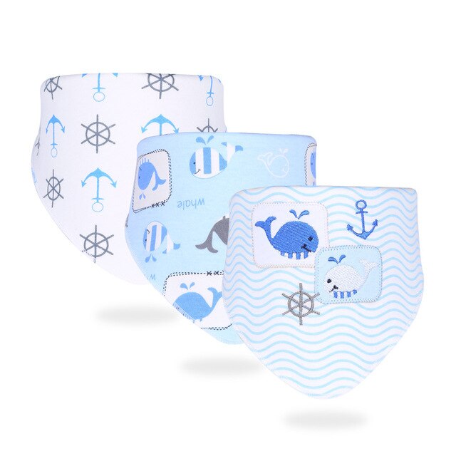 3 Stks/partij Slabbers Bandana Baby Speeksel Handdoek Voor Jongens En Meisjes Doek Print Animal Driehoek Katoenen Baby Sjaal: 7
