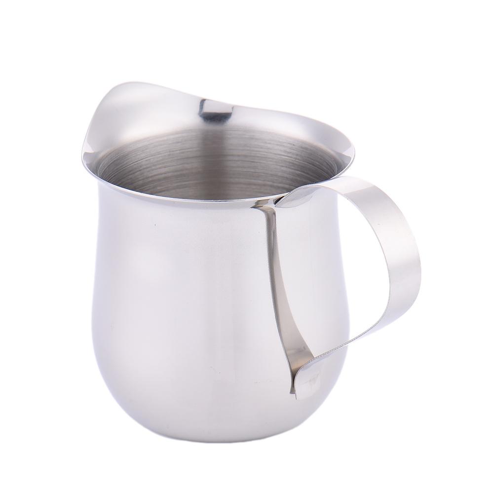 4 storlek kaffe & mjölkkruka & sås juice burk & karamell & kondenserad mjölk honung kopp prylar rostfritt stål trumform kopp: 150ml
