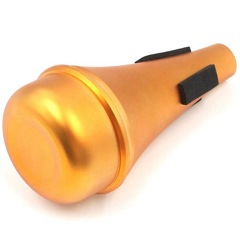 Trompeta de práctica de peso ligero, sordina recta, sourdina Br, instrumentos musicales, accesorios de pieza (dorado)