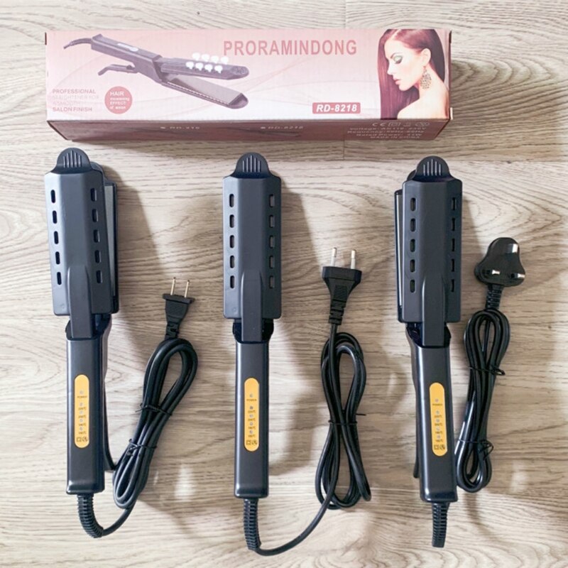Pro – lisseur de cheveux ondulés, pince à sertir, fer plat, prise AU/UK/EU/US