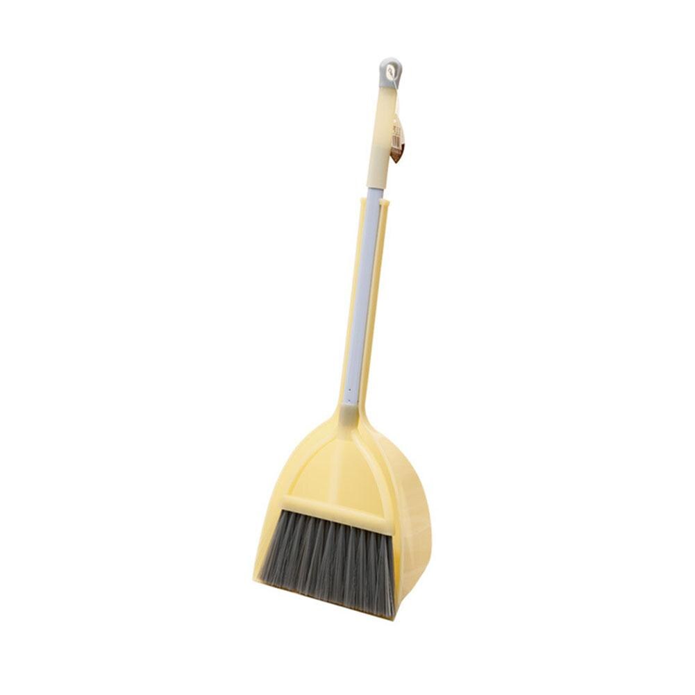 Utensilios en miniatura de cocina para niños, juguetes de limpieza de suelo extensible, mopa, escoba, recogedor, juguetes para jugar a las casitas,: Yellow