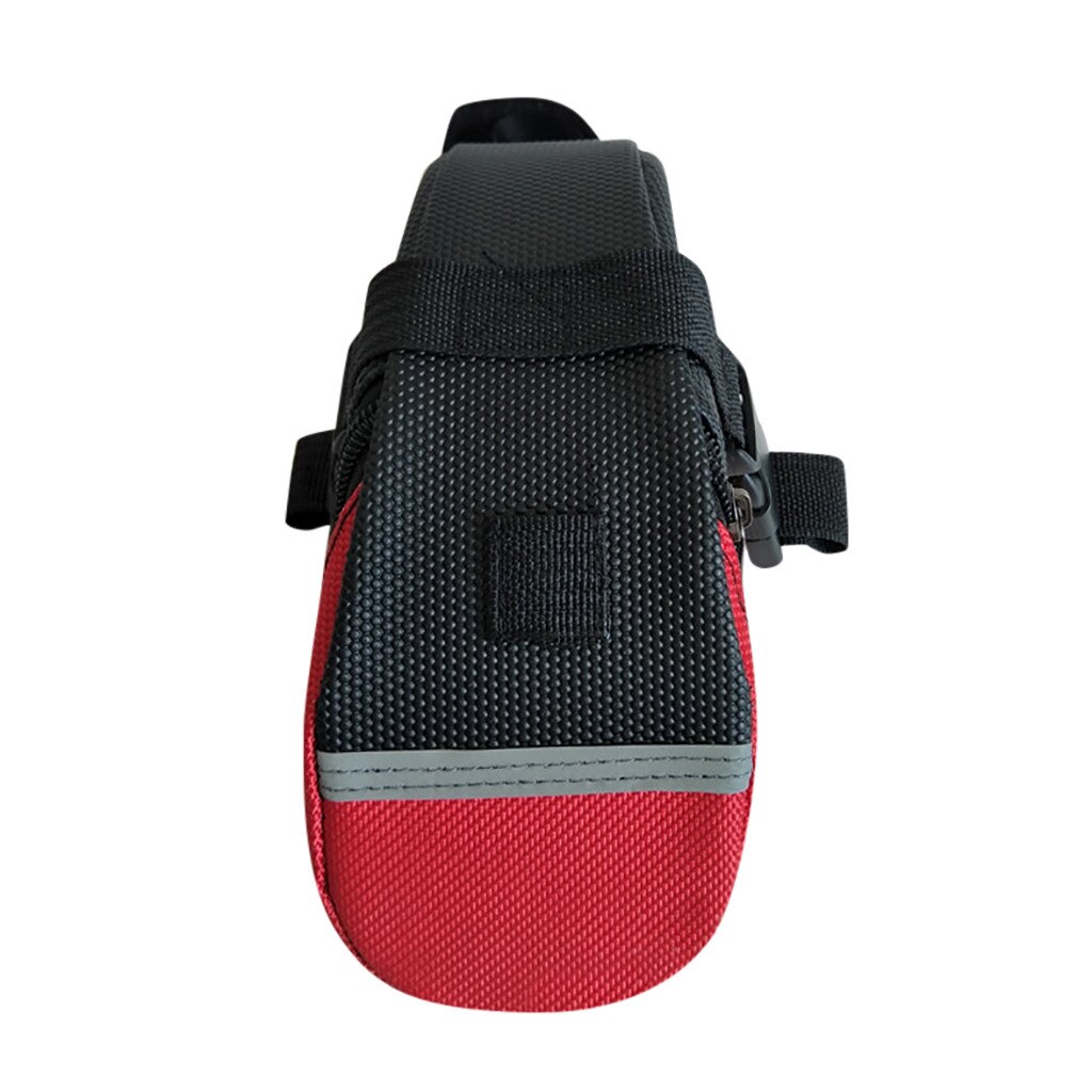 3 kleur Nylon Fietstas Bike Waterdicht duurzaam Opslag Zadeltas Seat Fietsen Staart Achter Bag Zadel accessoires: Red