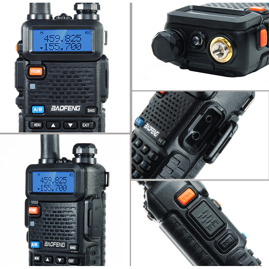 Baofeng UV-5R Walkie Talkie 5W Dual Band Ham Two Way Radio UV 5R Vhf Uhf FM Radio Handheld Hunting Transceiver Two-Way UV5R