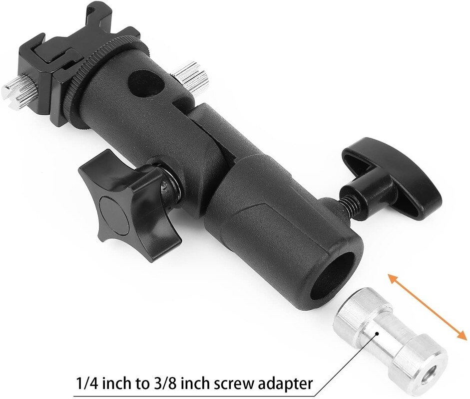 Camera Flash Speedlite Mount Swivel Light Stand Bracket Met Paraplu Reflector Houder Voor Dslr Knippert Studio Licht Led Licht