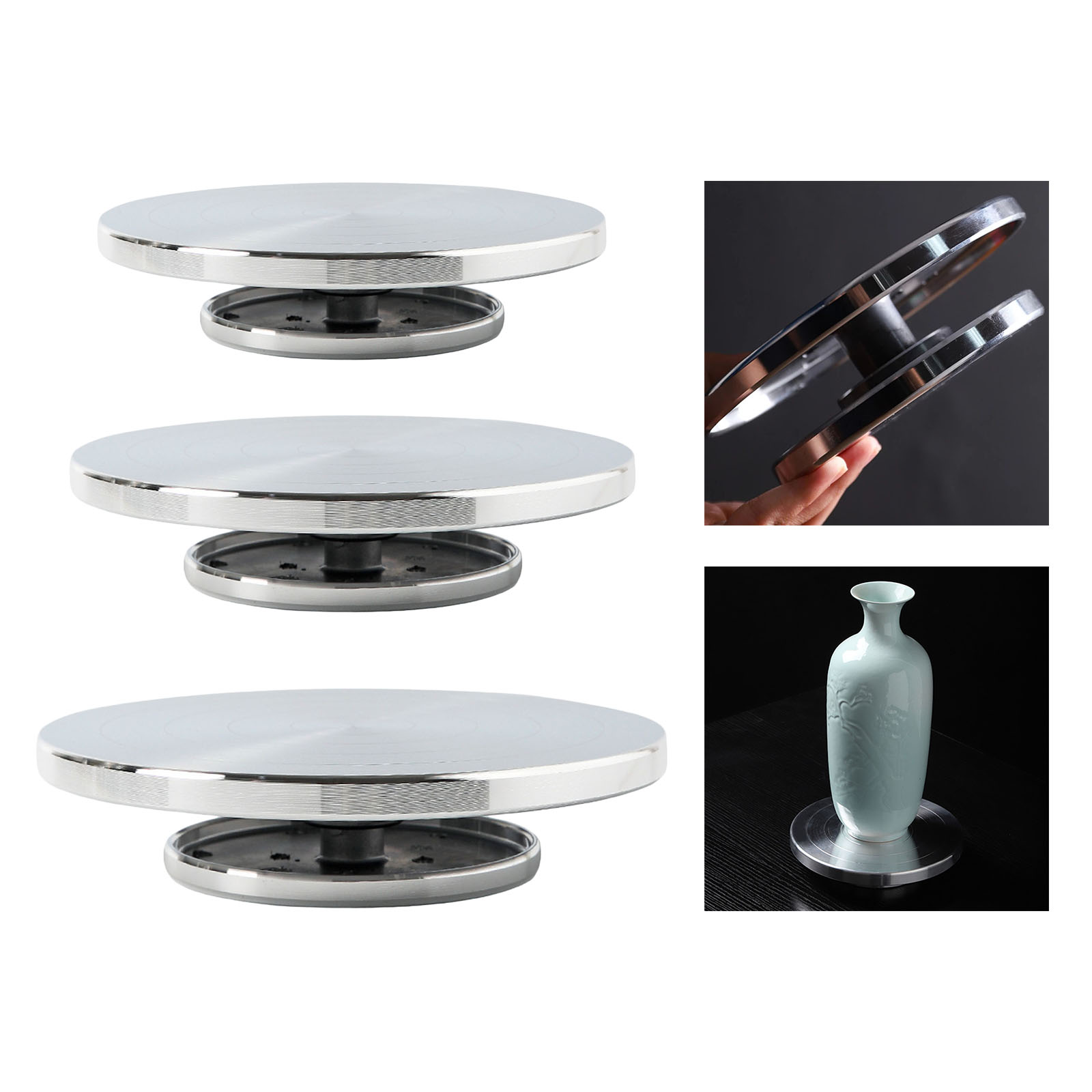 Dubbelzijdig Aardewerk Wiel Aluminium Draaitafel Aardewerk Wielen Vormen Draaitafel Sculptuur Keramische Diy Klei Tool