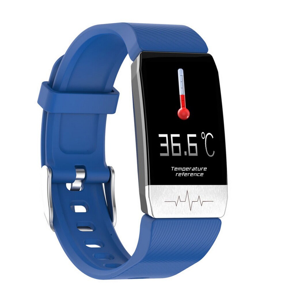 Smart armbånd termometer kropstemperatur måling sundhed 3 in 1 puls smartwatch vandtæt fitness tracke: Stil 1