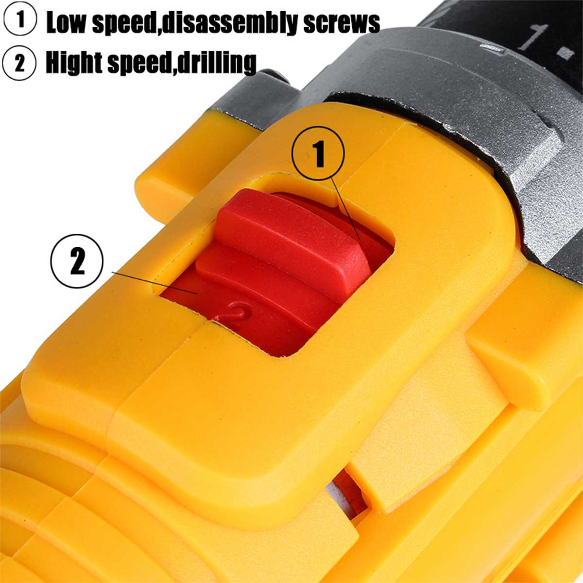 Cordless Electric Drill 3 in 1 Electric Drill Screwdriver Hammer 48V Dual Speed With 2 Battery