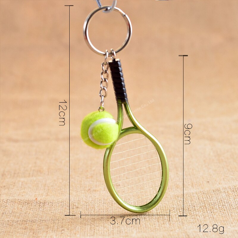 Mini Metalen Sleutel-keten Tennisracket Handgemaakte Souvenir Leuke Tenis Racquet Bal Sleutel Sport Chain Auto Fiets l335OLE
