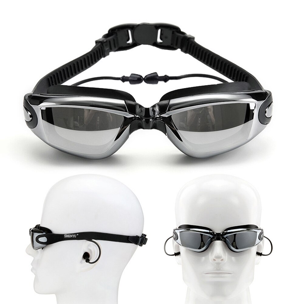 Zwembril Kinderen Galvaniseren Waterdicht Zwemmen Bril Geen Lekkage Anti Fog Uv-bescherming Goggle Met Trans Lenzen