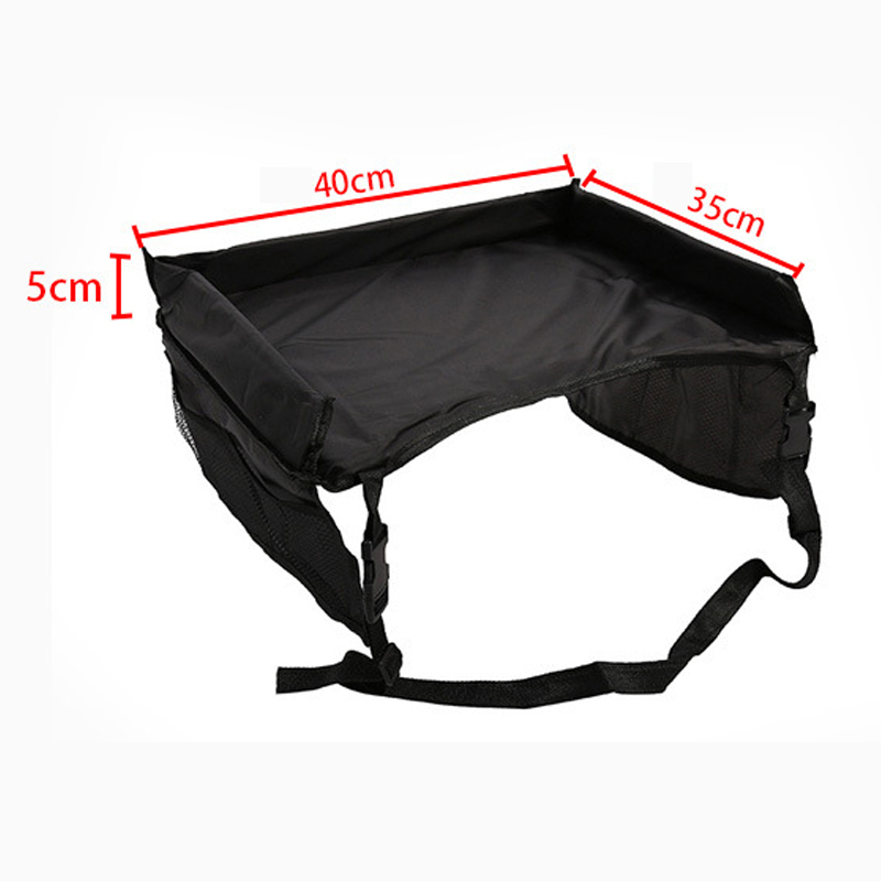 Bandeja para asiento de coche de bebé, bandeja para cochecito de niños, soporte para comida y agua, mesa portátil impermeable para niños, para coche, nueva mesa de almacenamiento para niños