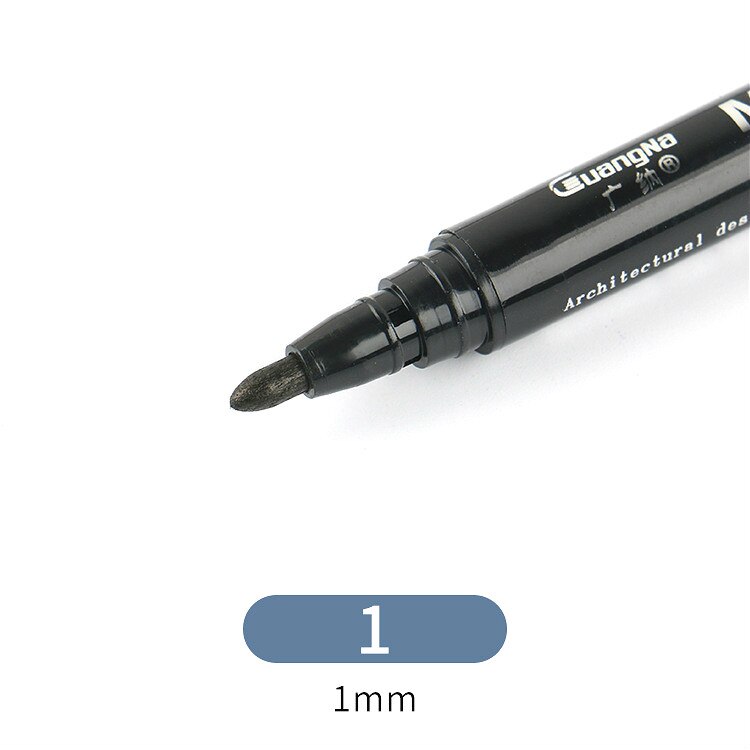 Pigment Liner Ink Paint Brush Marker Pen 0.05 0.1 0.2 0.3 0.4 0.5 0.6 0.8 Different Tip Black Fineliner Sketching Brush Pen Pens: 1