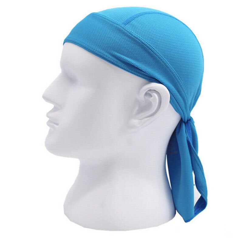 Ademend Multifunctionele Mannen Fiets Hoofdband Fietsen Bandana Piraat Hoofd Sjaal Running Riding Hoed Kap Hoofdband: Sky Blue