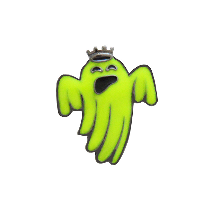 Schattige lichtgevende spookspelden en broches halloween revers kroon hoeden rugzak badge kinderen volwassenen jeans jas jas decoratie sieraden: 3