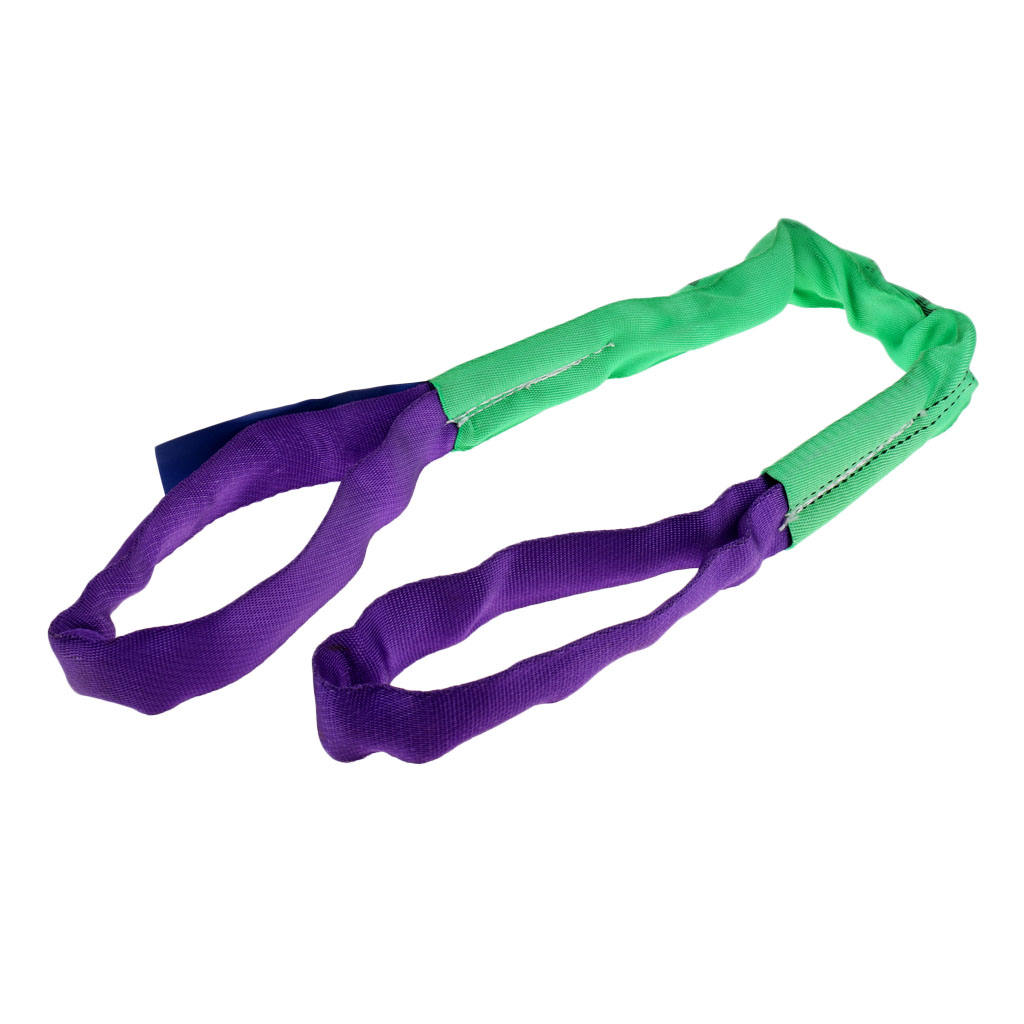 Double PLY Cover Endless Round Polyster Lifting Slings Tow Strap 2 Ton 1m