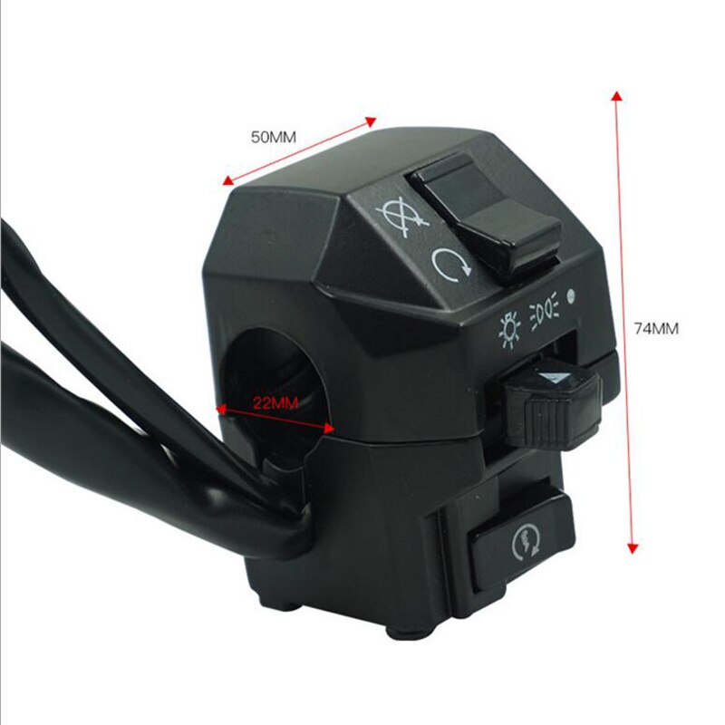 MOTERCROSS Universal- 22mm Lenker Motorrad Schalter Für ZH125 HJ-8 Motorrad Horn Blinker Scheinwerfer Kontrolle Geschmack