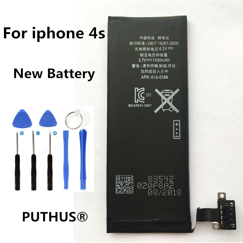 For iphone 4s battery 100% 1430mah replacement battery for iphone 4S with repair tools kit