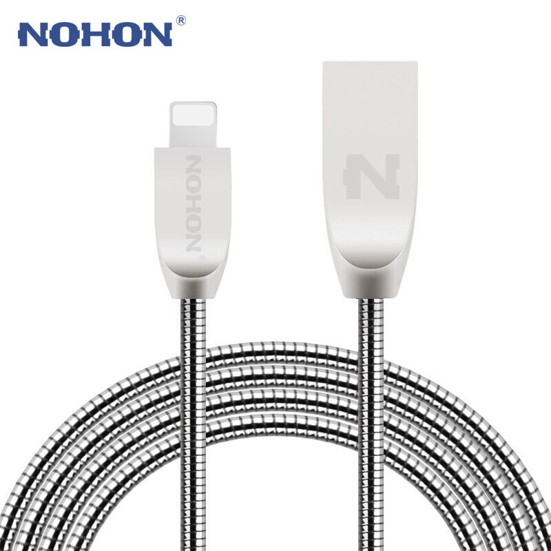 NOHON USB Fast Charging Cable 8pin USB Cable For iOS 7 8 9 10 Apple iPhone 8 X 7 6 6S Plus 5 5S SE Mobile Phone Data Sync Cord: Black