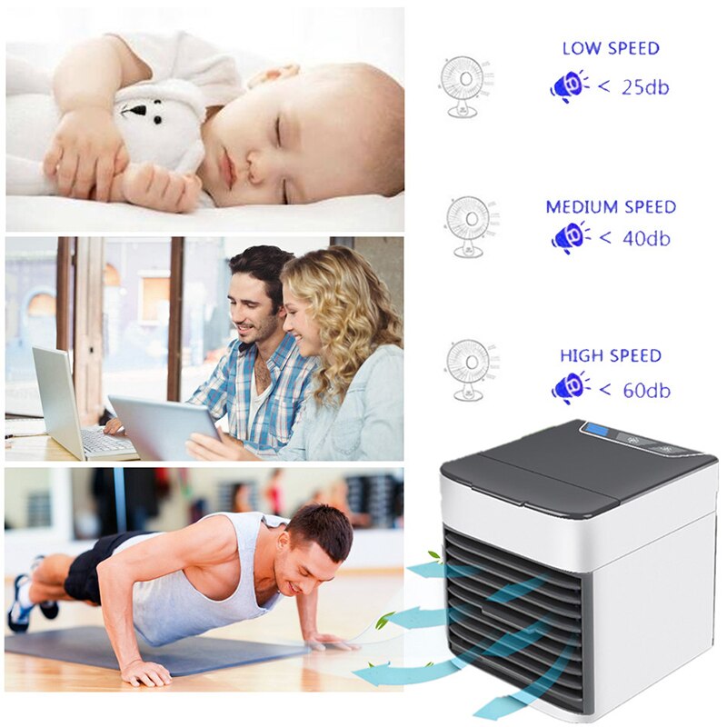 Mini USB Portable Air Cooler Fan Air Conditioner Air Cooling Fan Humidifier Purifier For Office Bedroom Desk Air Conditioner