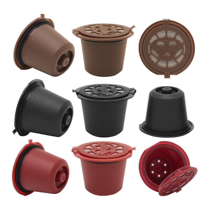 Filtre Capsule de café réutilisable | 4 pièces, Compatible avec la Machine à café Nespresso, alimentaire, plastique et acier inoxydable 304 matériau