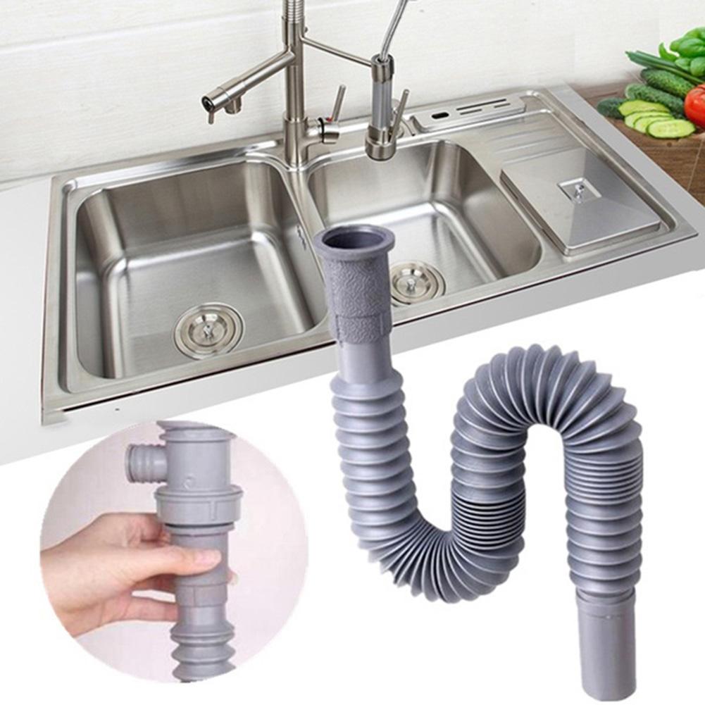 Manguera extensible para fregadero de cocina, tubo de drenaje Flexible, desodorante, 1 ud.
