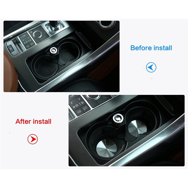 Posavasos antideslizante de acero inoxidable para coche plateado, accesorio Universal con ranura para tazas, 2 uds.