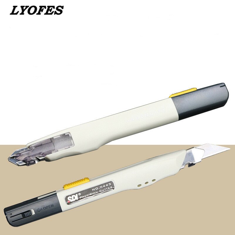 Utility Knife Box Cutter Knives Japanese Stationery Knife Precision with Blades Paper Cutter Metal Work Art Knife: 2pcs