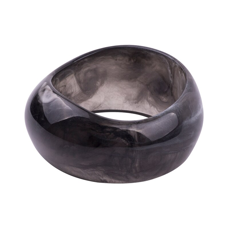 Classic Acryl Manchet Armbanden Bangles Voor Vrouwen Breed Geometrische Hars Armbanden Vrouwelijke Eenvoudige Charme Party Sieraden: black