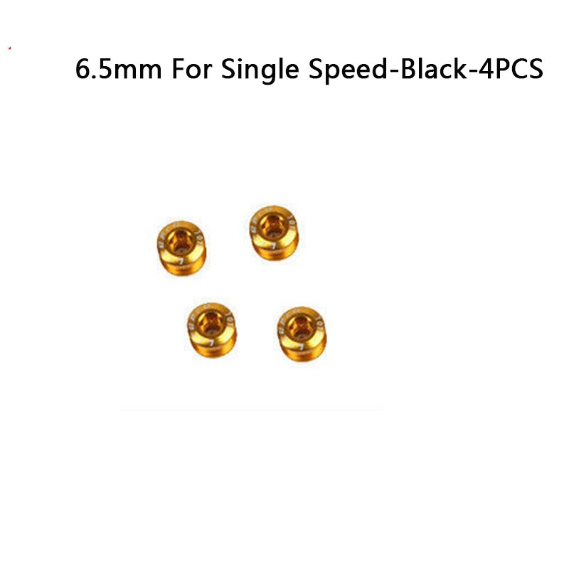 Litepro MTB Bike Chainring Bolts Double/Triple Speed Disc Single Chainwheel Screws Gold/Sliver/Purple/Blue/Red/Black/Green: 6.5mmSpd-Gold-4PCS