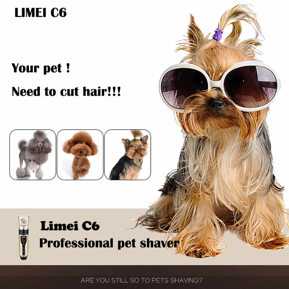 Tondeuse électrique pour animaux de compagnie, Rechargeable, à faible bruit, Machine pour couper les cheveux, toilettage et coupe de cheveux de chat et de chien