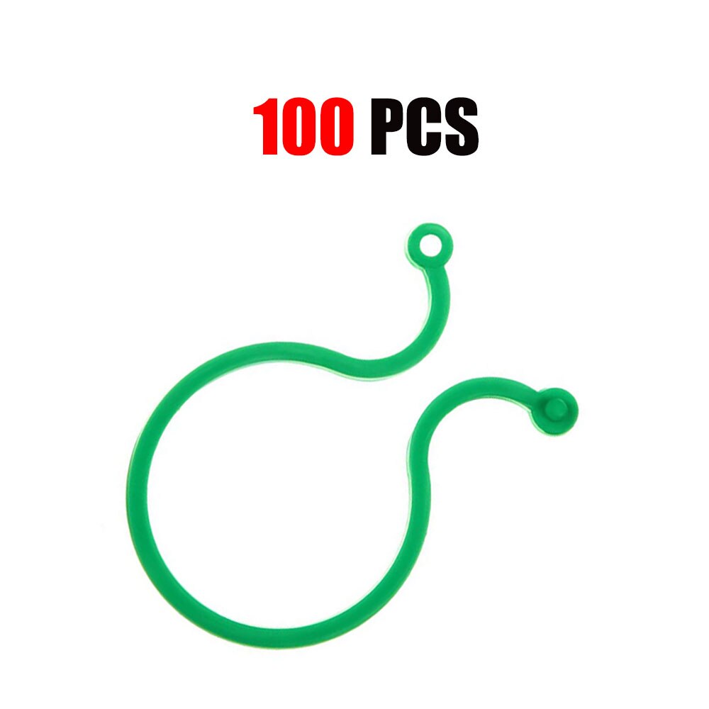 Clip de plástico para Injerto de plantas de jardín, pinzas para celosía, para vid, verduras, tomate, soporte para plantas de jardín, 50/100/200 Uds.: 100PCS