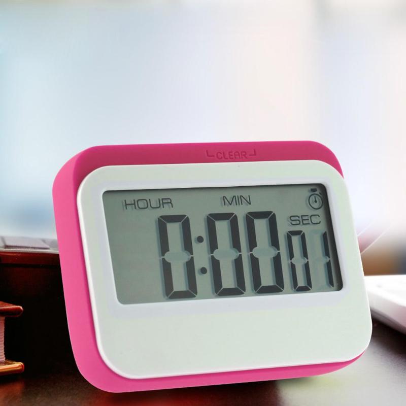 24H LCD Digital Large Screen Kitchen Timer Square Cooking Timer Count Up Countdown Alarm Magnet Clock Temporizador