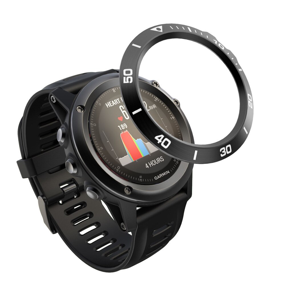 Styling sport smart klocka band skyddande tillbehör ersättning för garmin fenix 3 rostfritt stål ring ring i metall