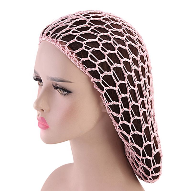 Kvinder håndlavet hæklet hår net snood mesh turban sovehue slouchy strik hue axyd: 9