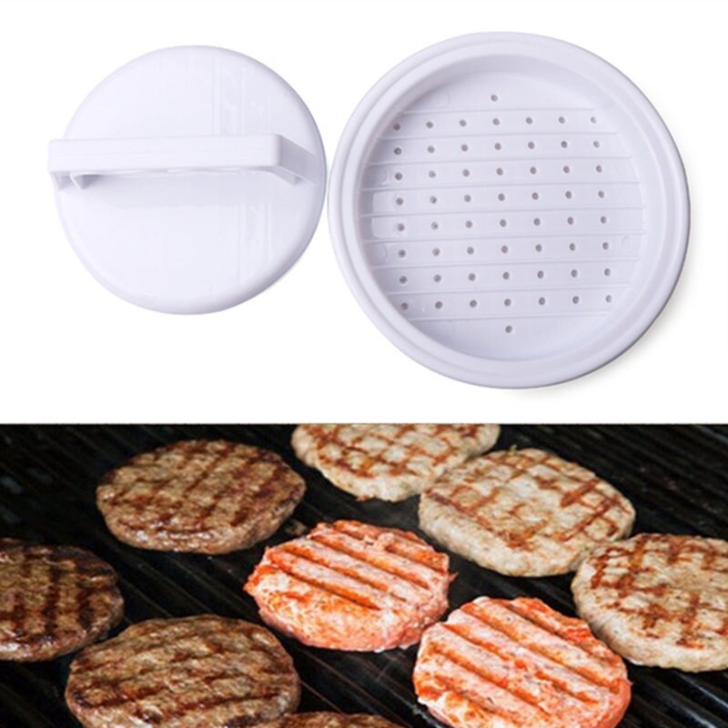 DIY Plastic Stuffed Hamburger Meat Press Molding Tool Burger Press Makers Barbecue Mould with Cover Kitchen Accessories