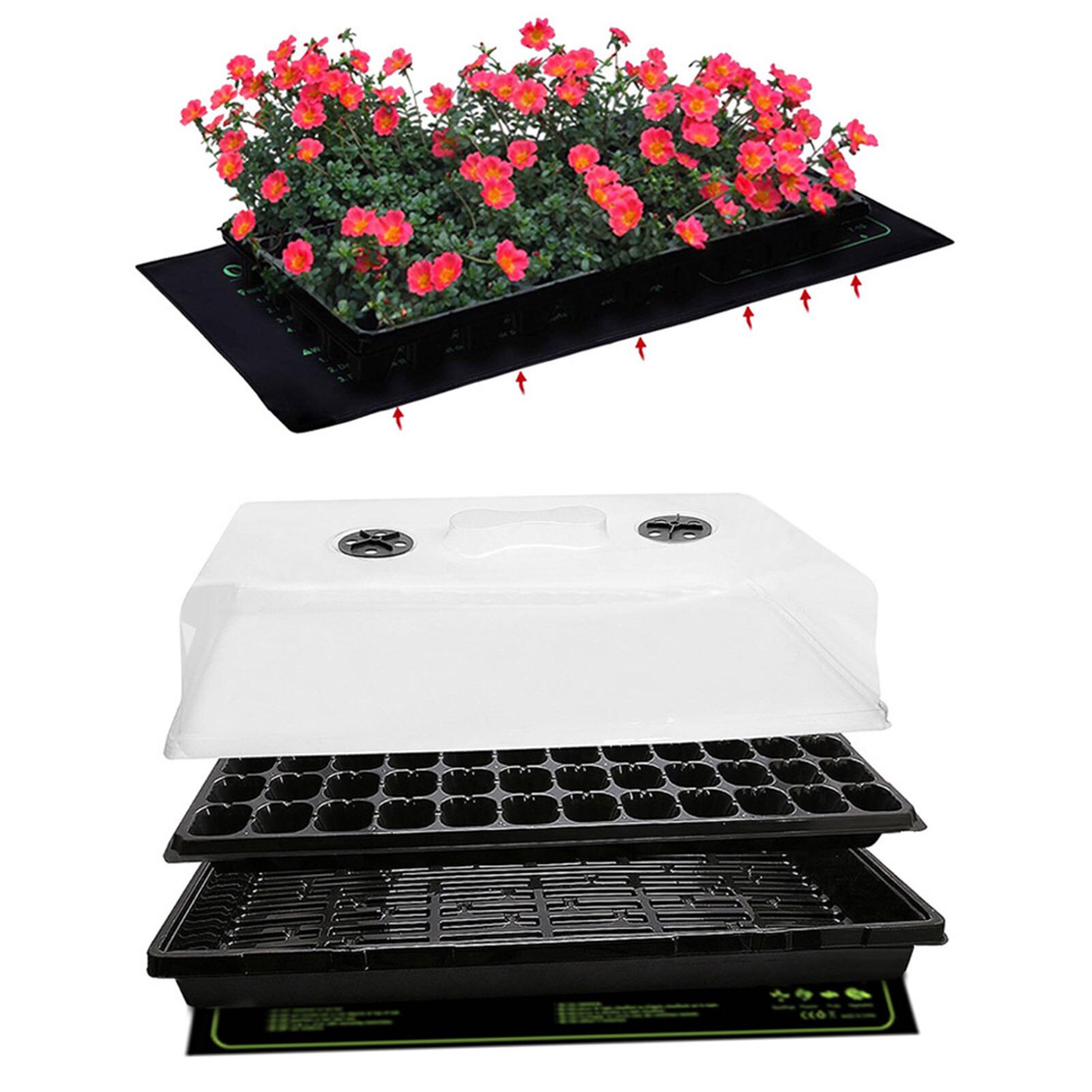 Waterproof Propagation Seedling Heating Mat 300V Plant Seed Germination Clone Nursery Heating Pad Garden Supplies