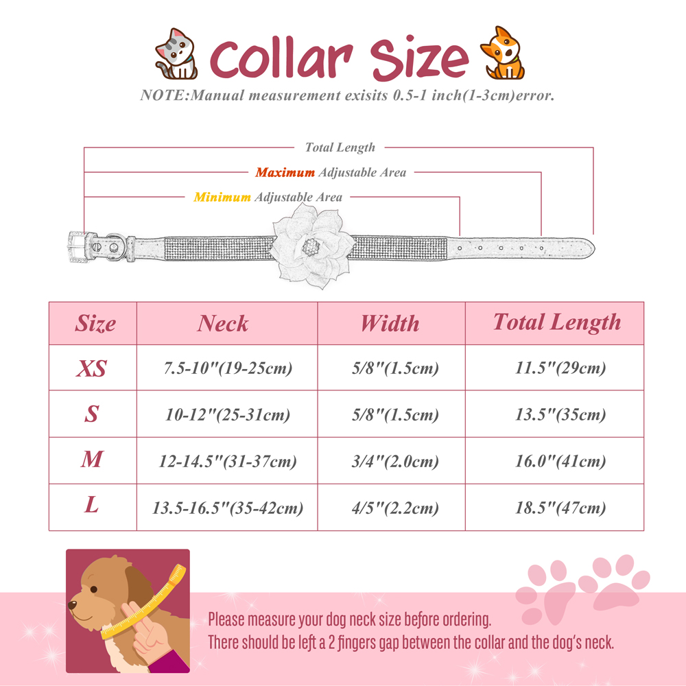 Bling Strass Halsband Met Bloem Accessoire Zachte Suède Kat Puppy Halsbanden Ketting Voor Small Medium Honden Katten
