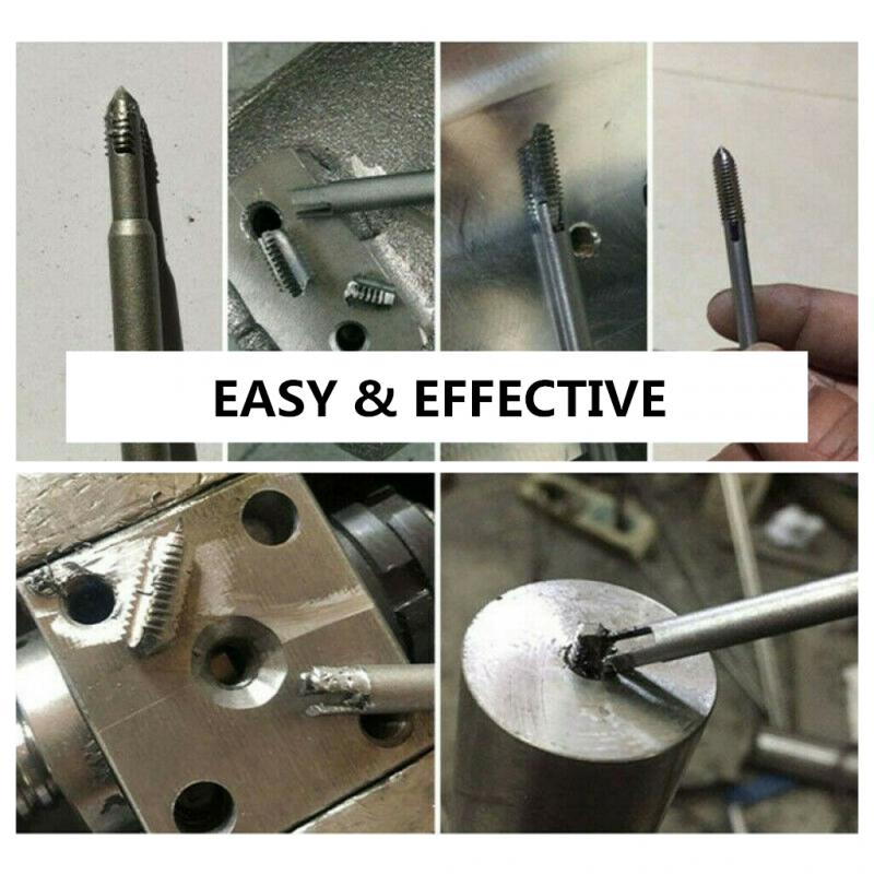 Screw Tap Extractor Steel Broken Head Taps Remover Stripped Screw Tap Extractor Set Screw Removal Tools M3-M22