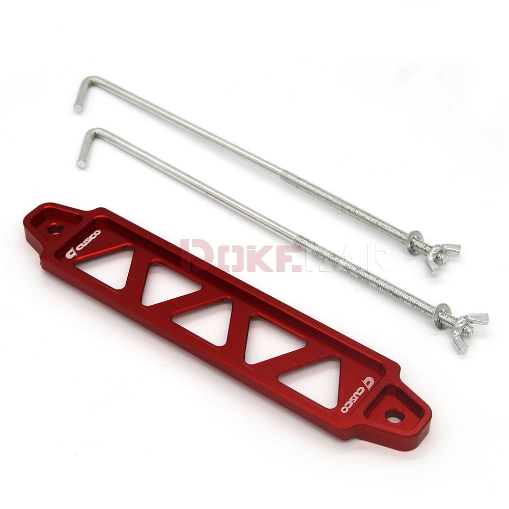 Alumínio Car Battery Tie Down Bracket, Alloy Battery Fasten Holder, 14cm, 19cm